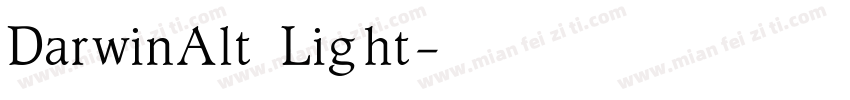 DarwinAlt Light字体转换